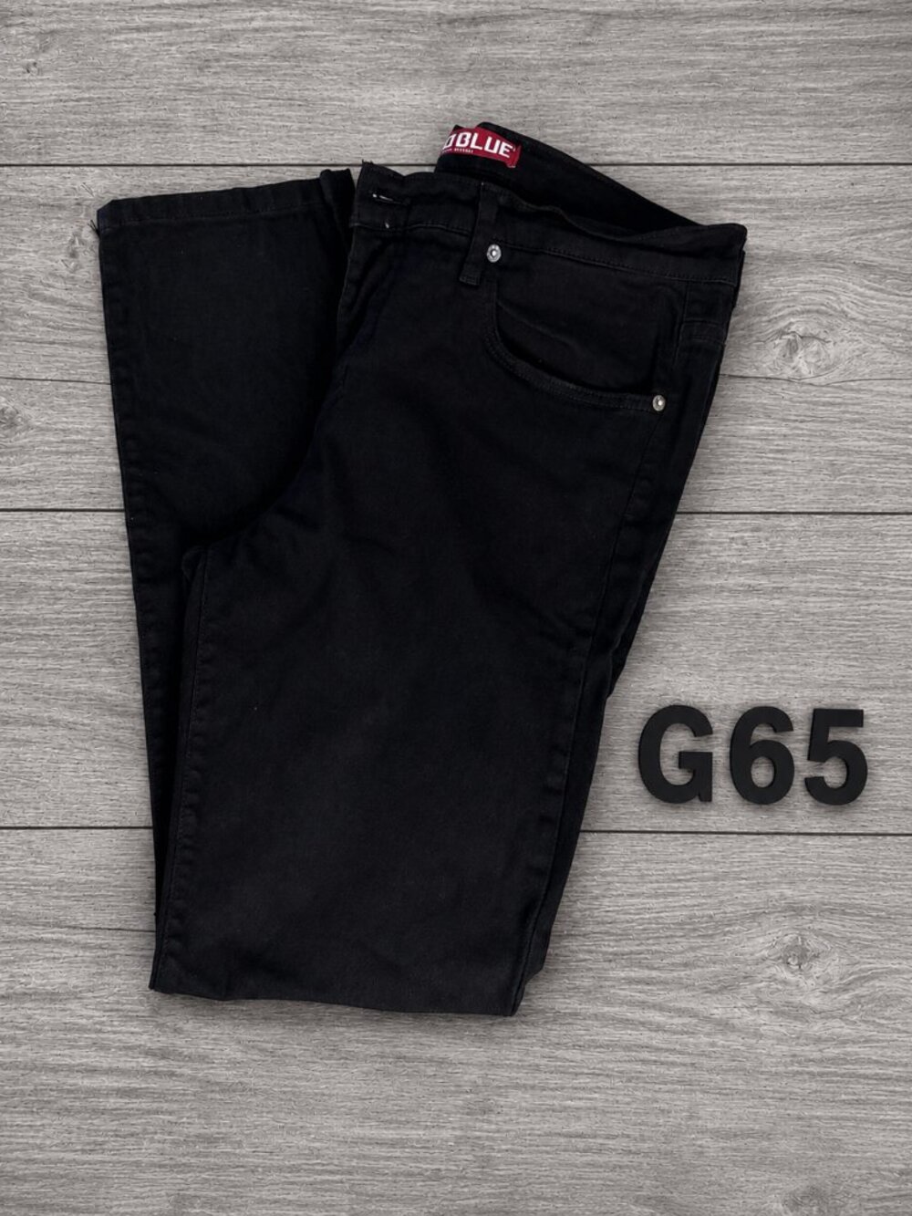 Neo Blue Black Straight Leg Jeans Men's Size 38 Great Condition (G65)